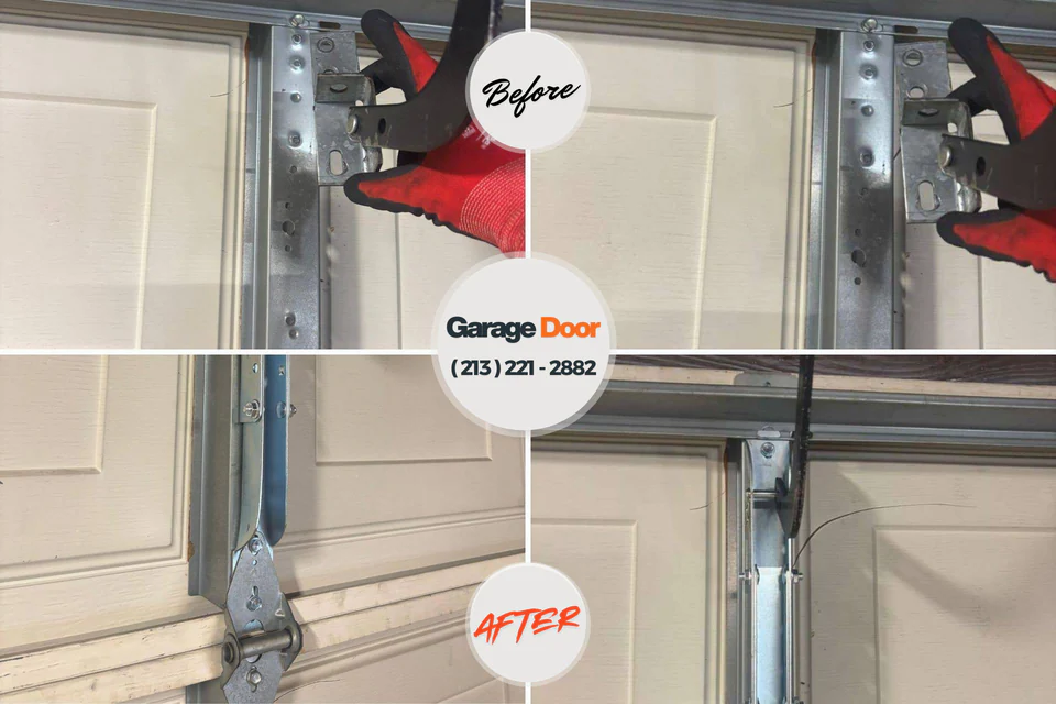 Before and after: garage door repair Fall City, WA
